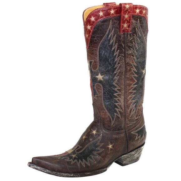 Old Gringo Americana Where Eagles Fly Inlay Western Cowboy Boot Size 8.5 - Picture 4 of 10